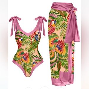 Bathing suit and coverup set